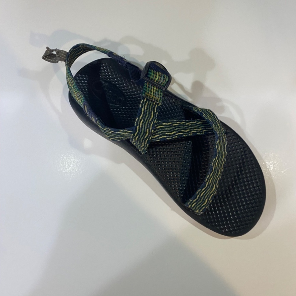 Chaco Z1 Eco Tread Unisex Sandals- Women's 9/Men's 8- Blue/Green/Yellow - Picture 11 of 15